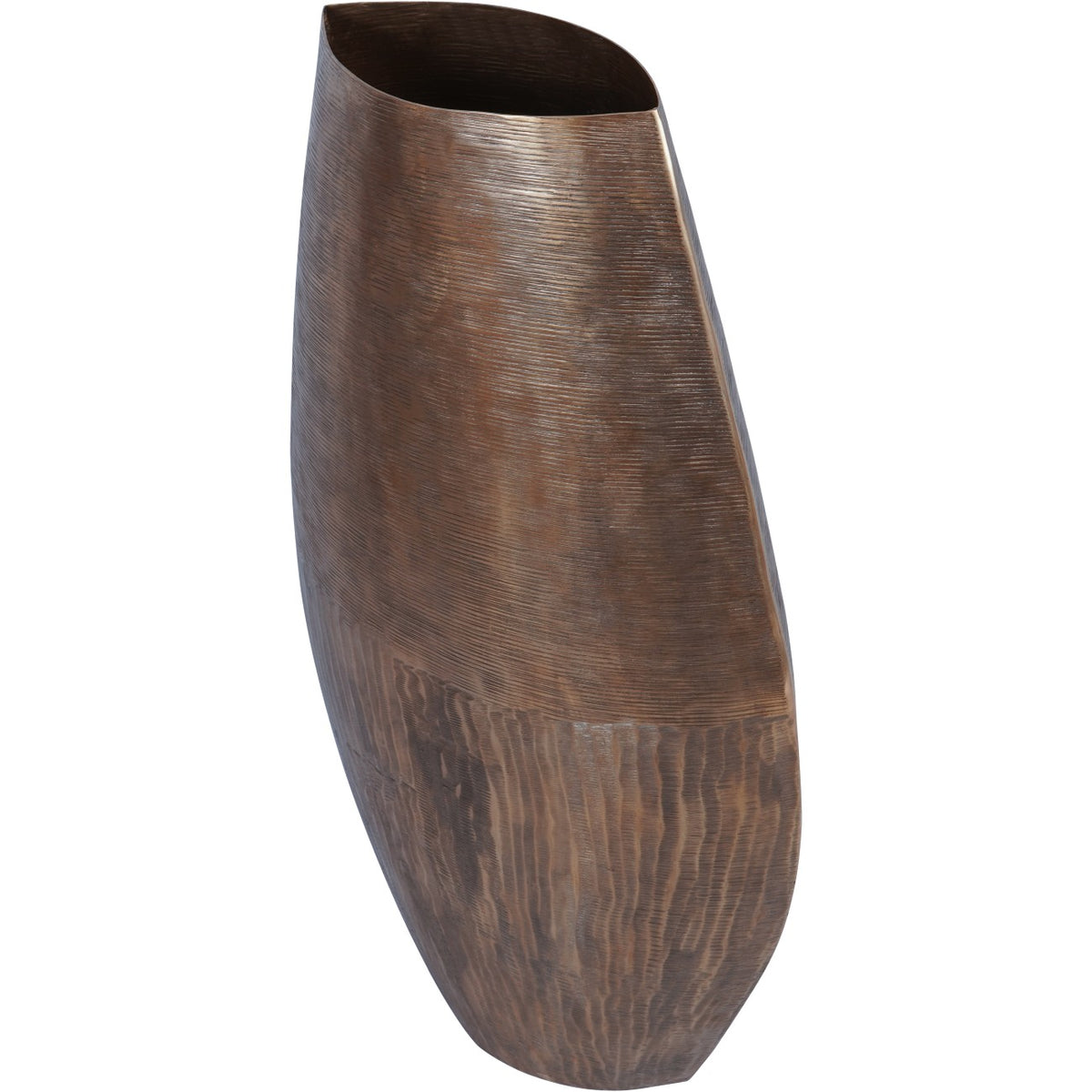 Sable Textured Brass Vase — 100cm