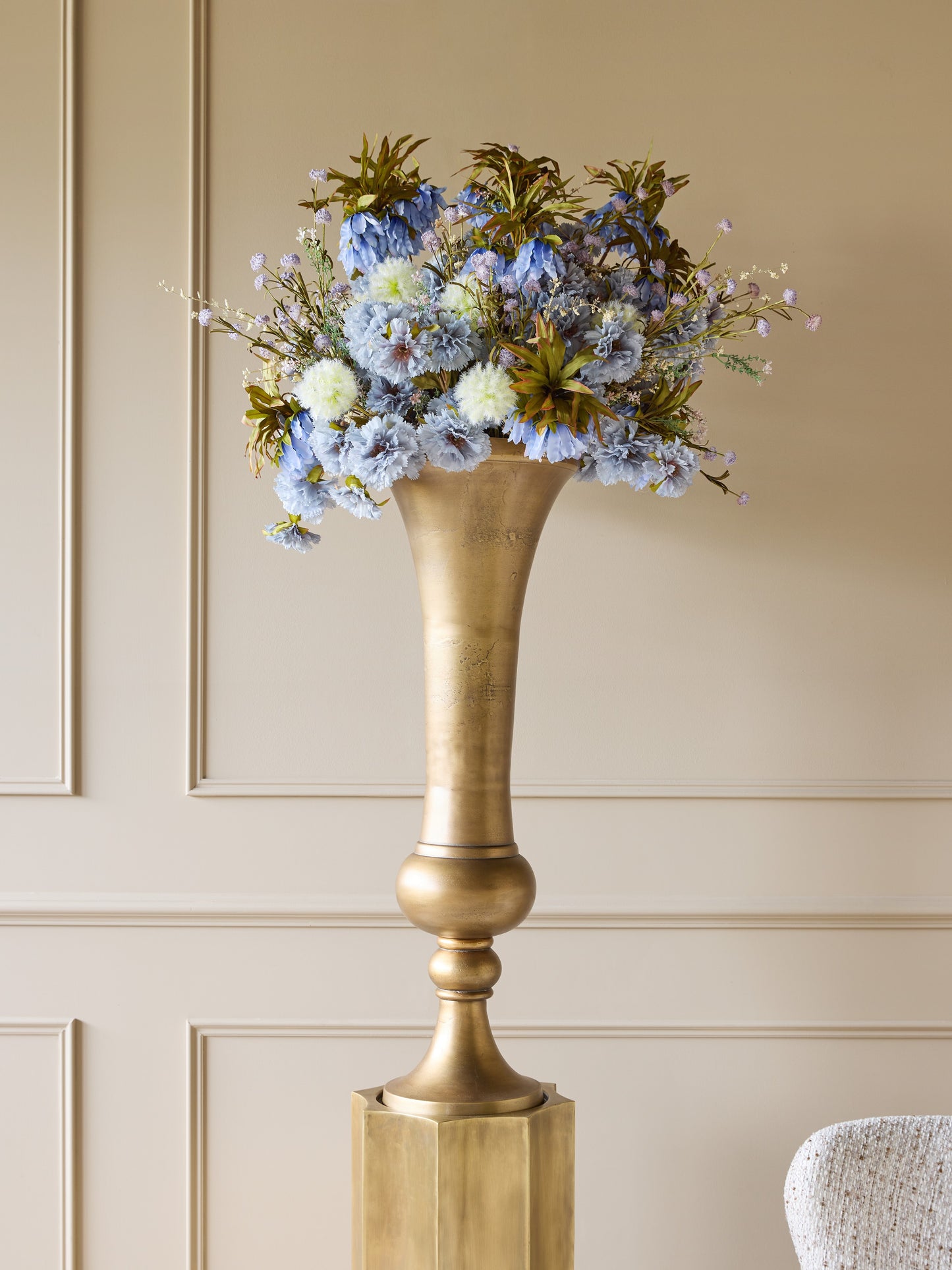 Castillon Antique Brass Fluted Planter – 100cm