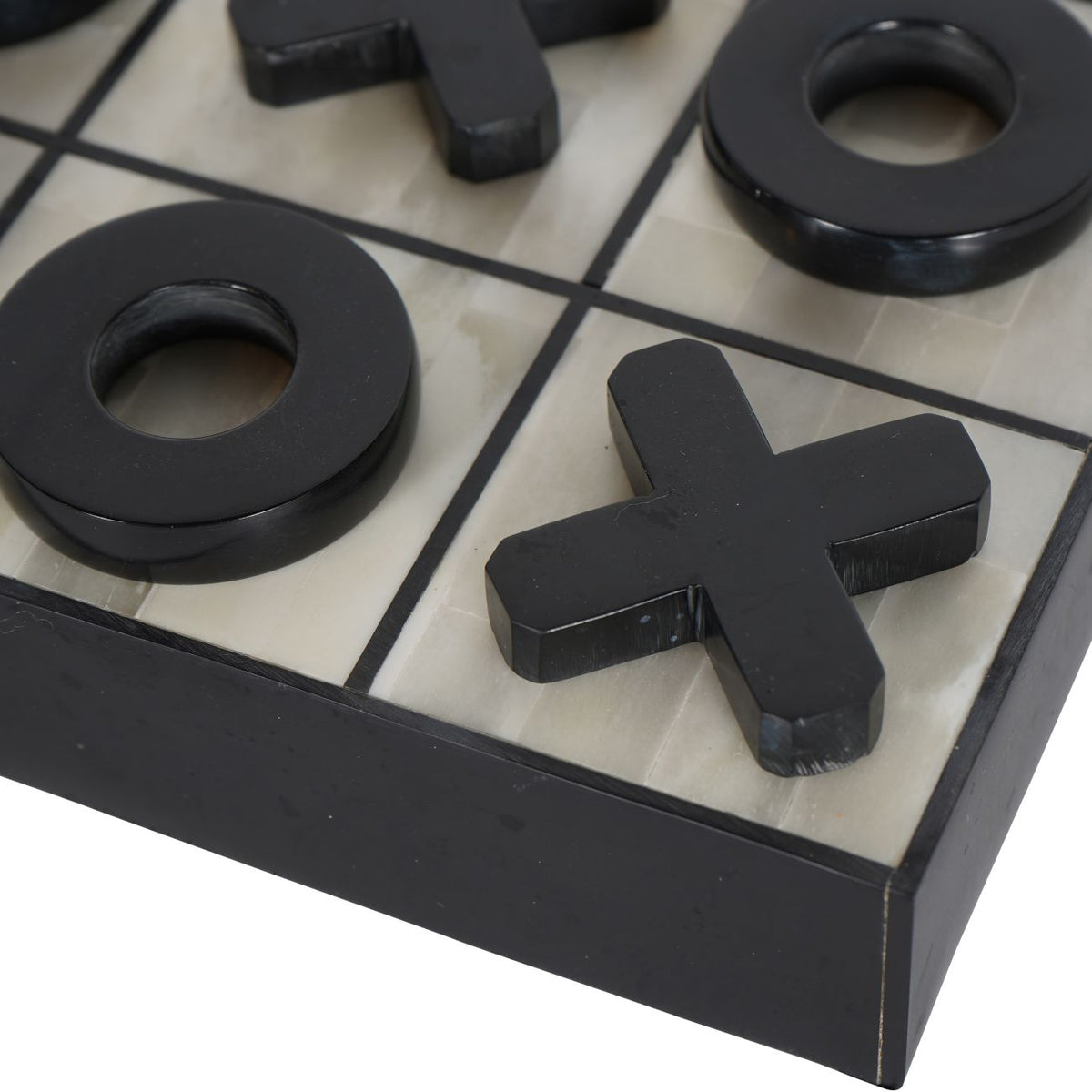 Sloane Bone Inlay Luxe Noughts & Crosses Set