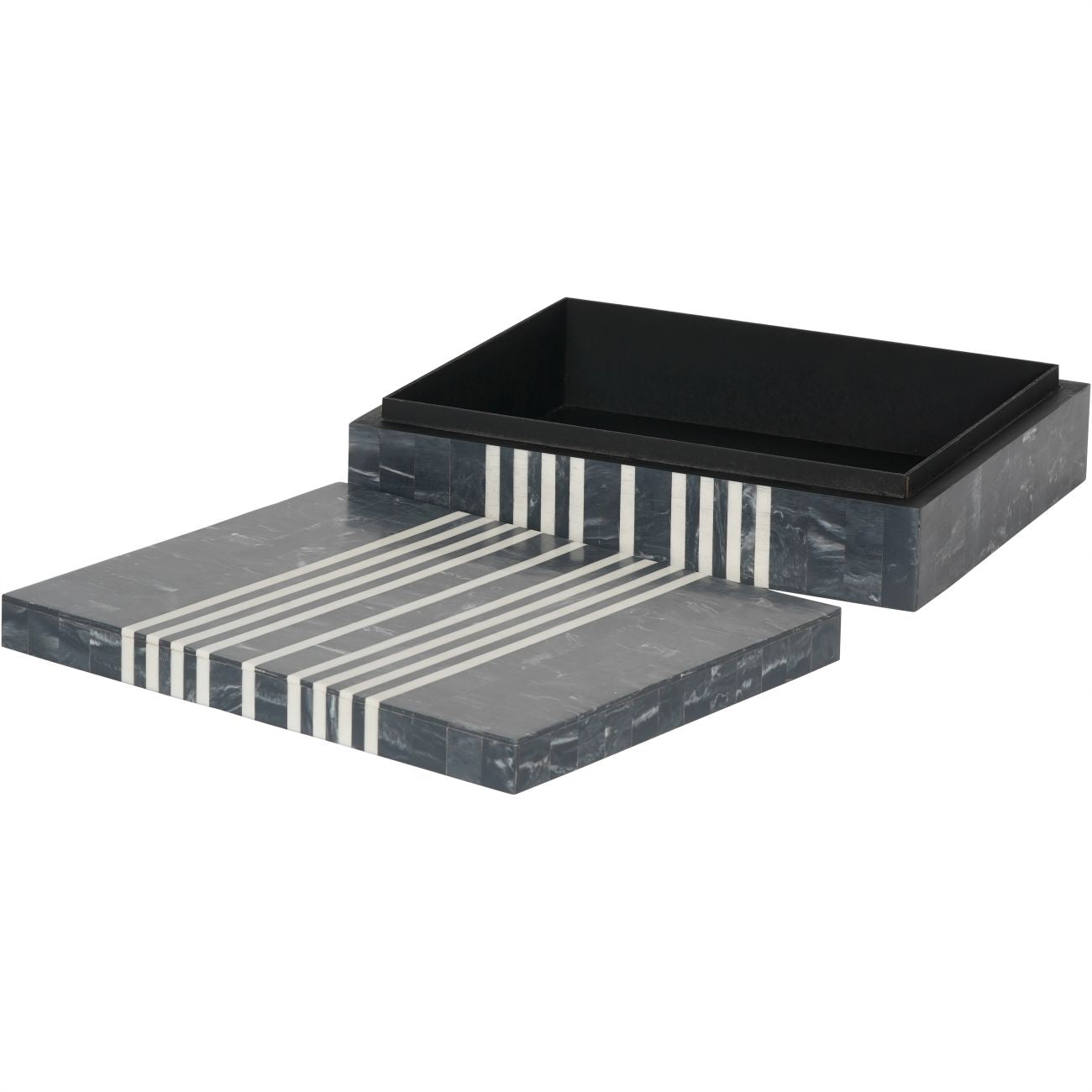 Sloane Grey Marble Stripe Decor Box