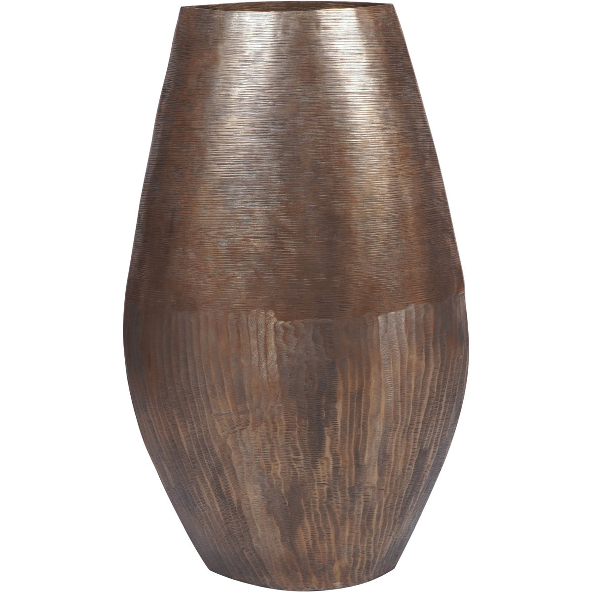 Sable Textured Brass Vase — 100cm