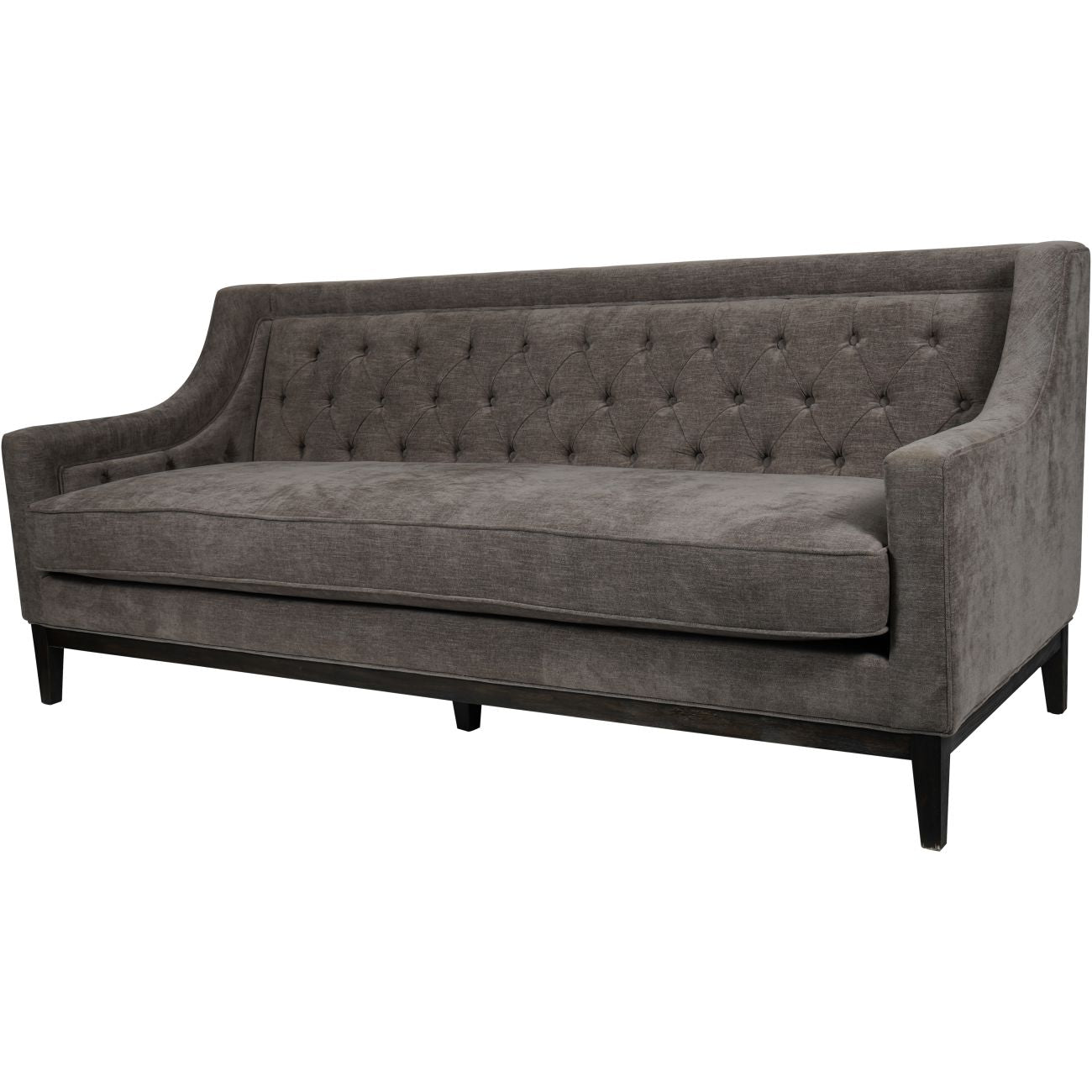 Winslow Buttoned Sofa — Warm Grey