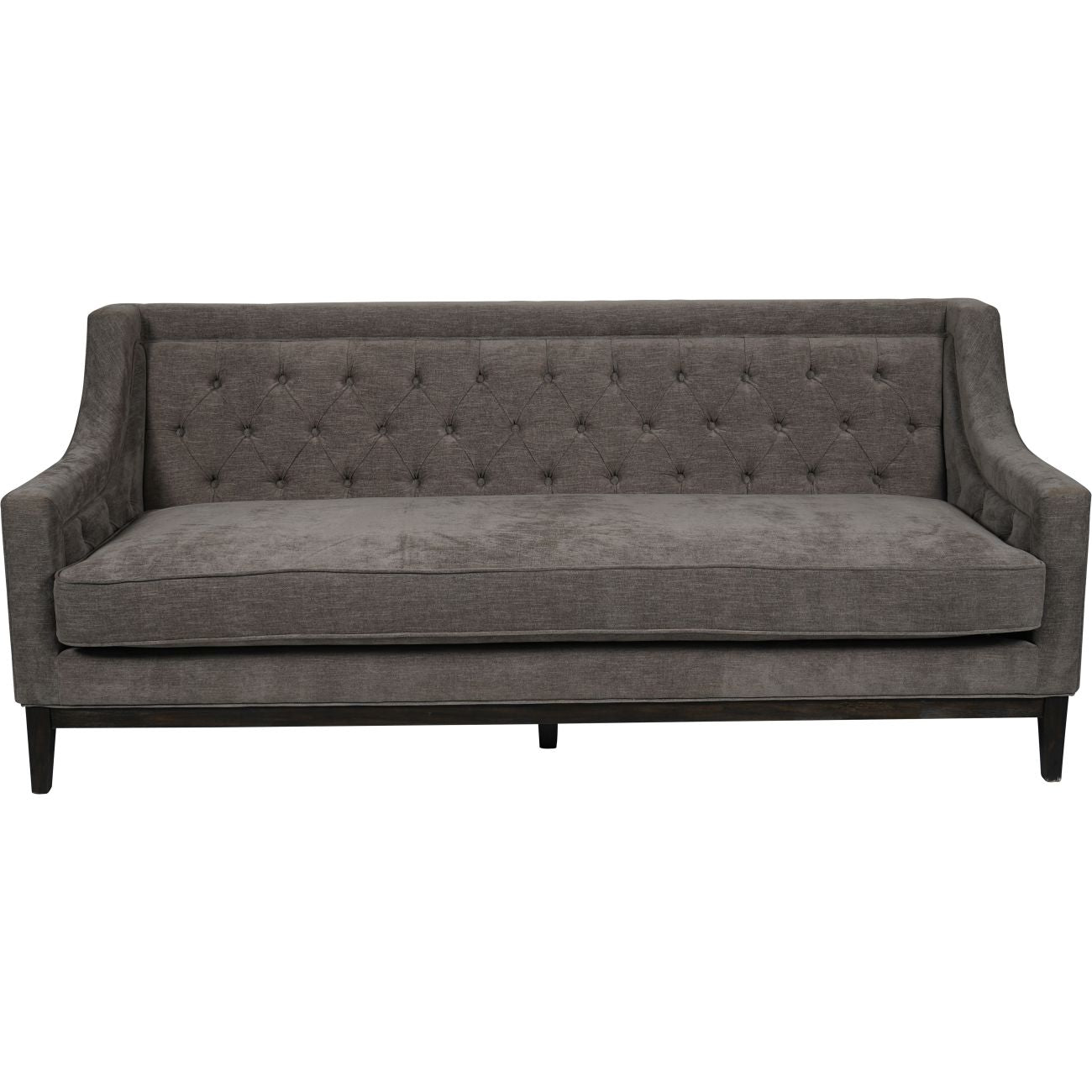 Winslow Buttoned Sofa — Warm Grey