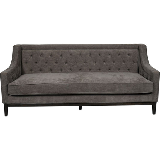 Winslow Buttoned Sofa — Warm Grey