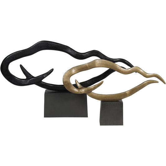 Rune Textured Aluminium Sculpture — Large