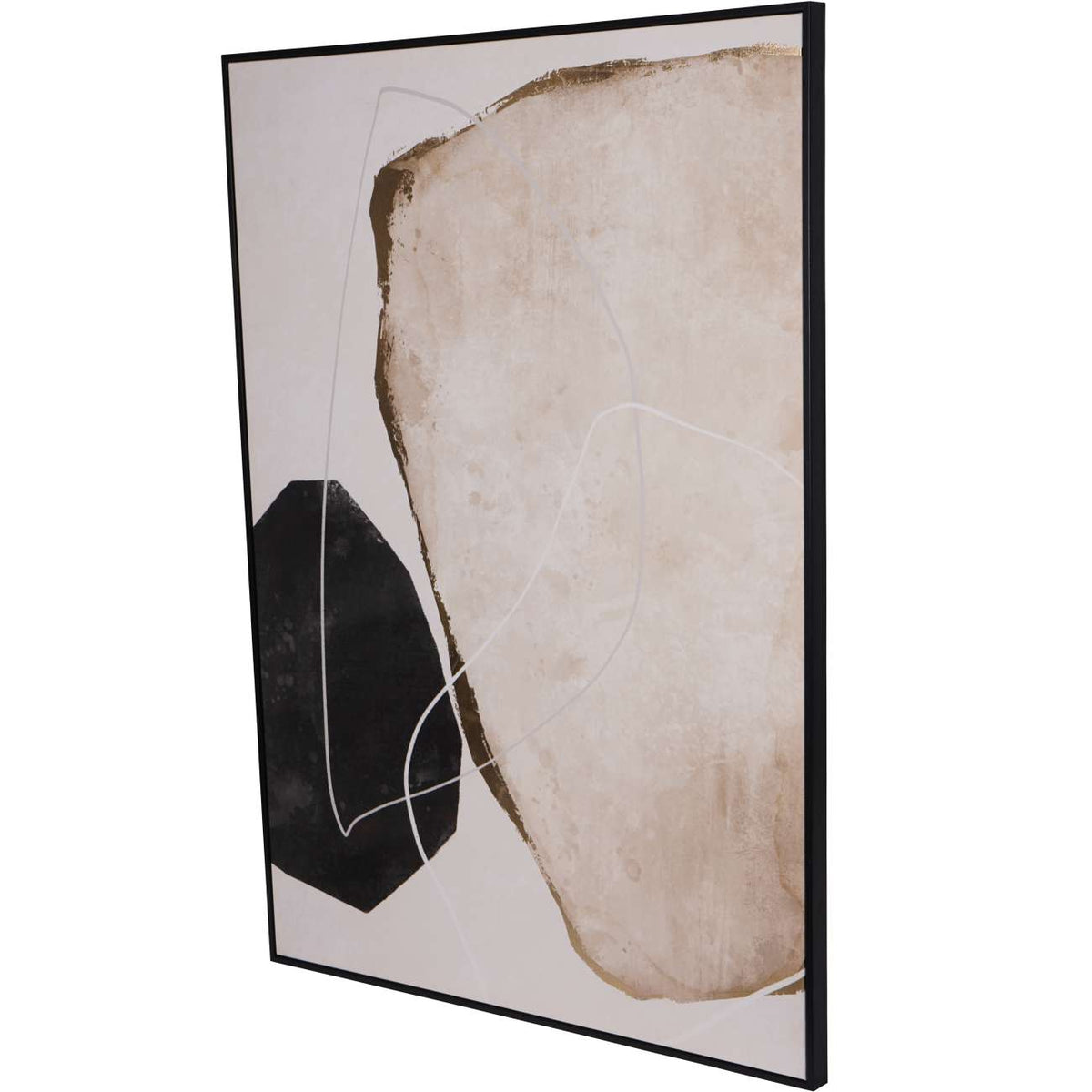 Meridian Abstract Framed Canvas — 80x120cm