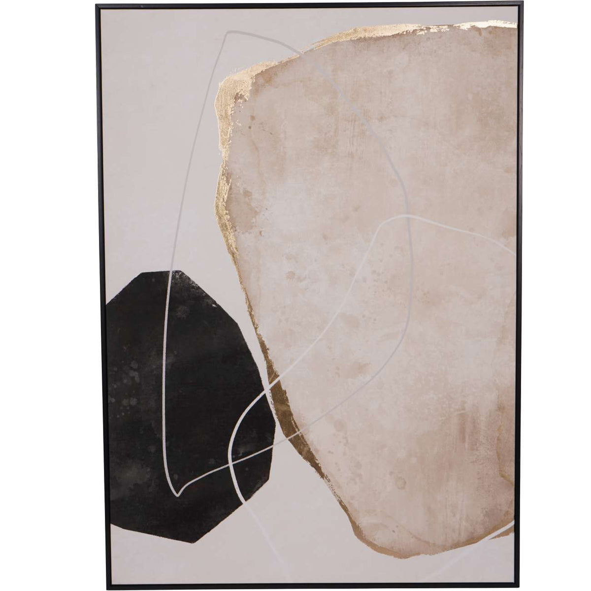 Meridian Abstract Framed Canvas — 80x120cm