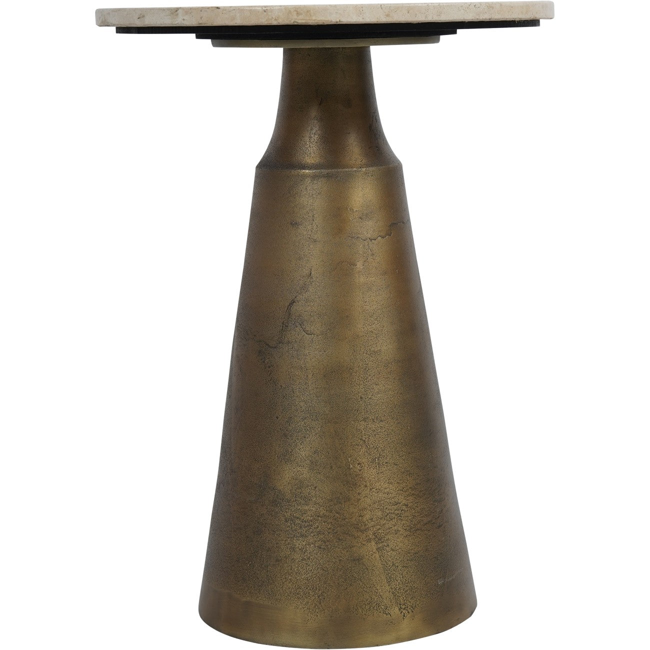 Sondra Light Travertine Side Table — 40cm