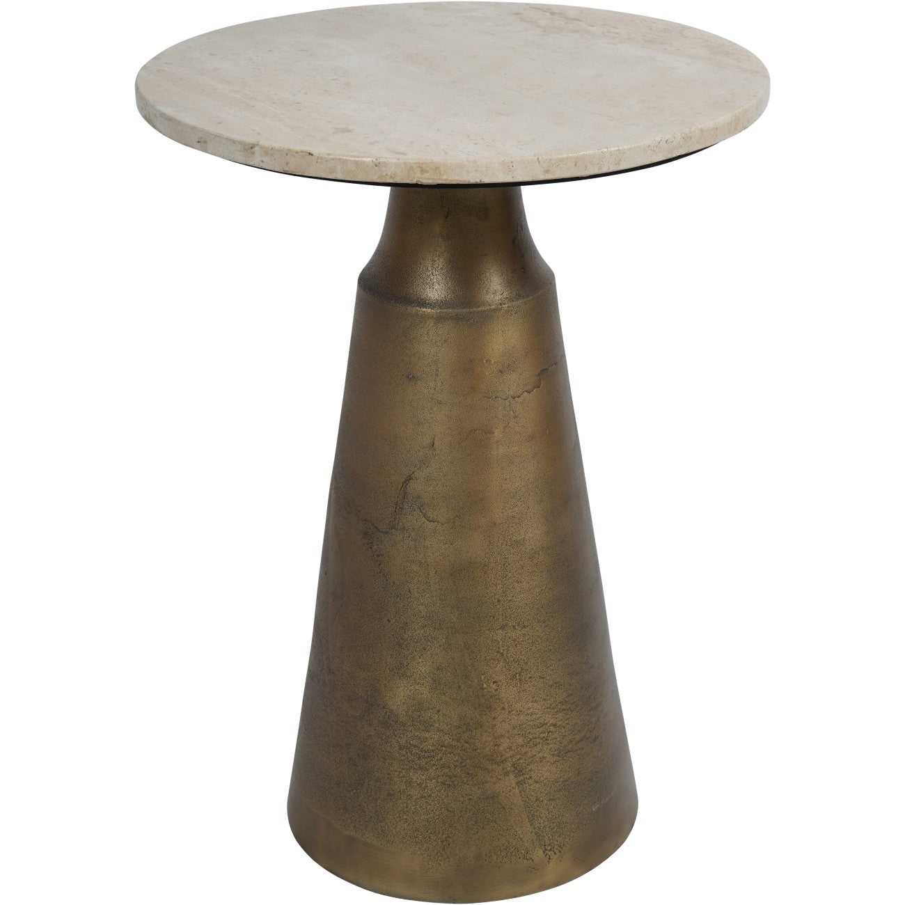 Sondra Light Travertine Side Table — 40cm
