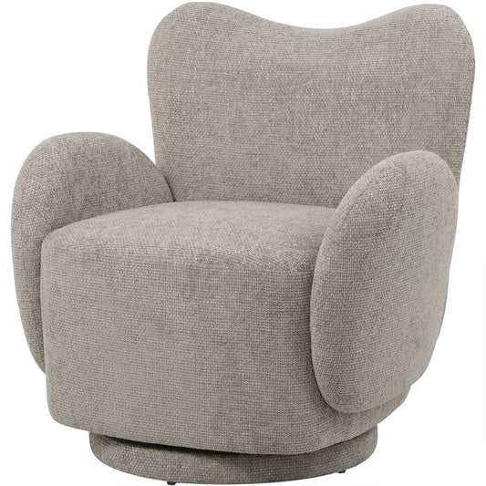 Odalys Upholstered Swivel Chair — Neutral