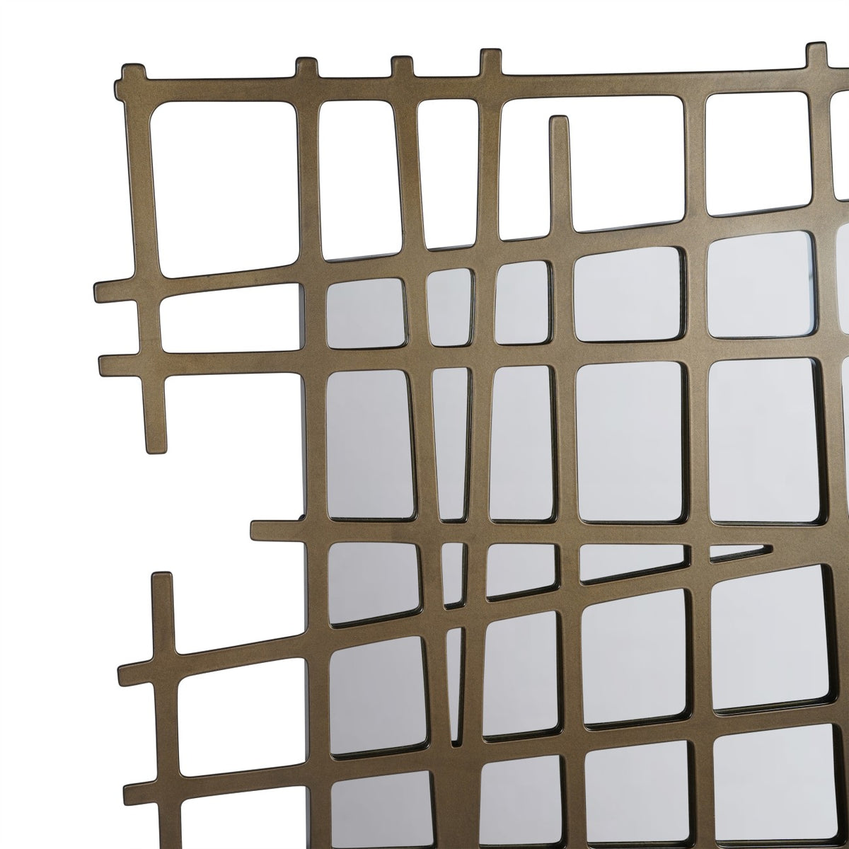 Marlin Brass Lattice Mirror