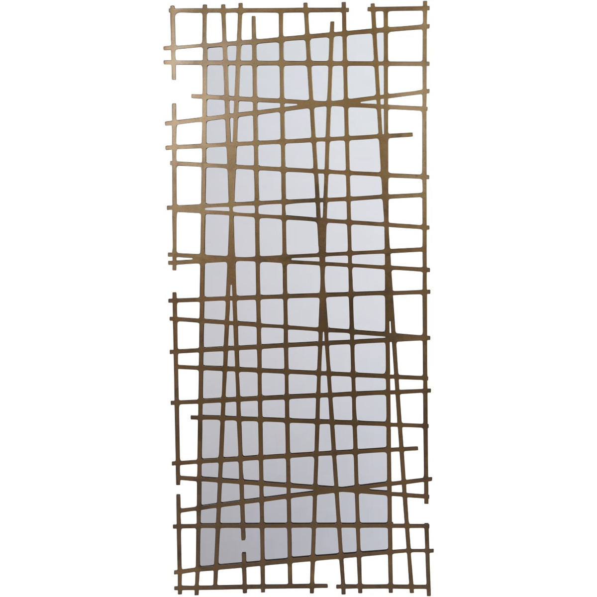 Marlin Brass Lattice Mirror