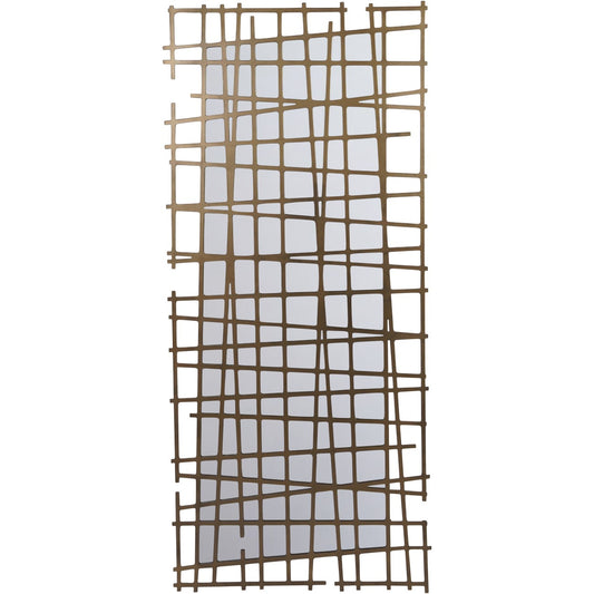 Marlin Brass Lattice Mirror