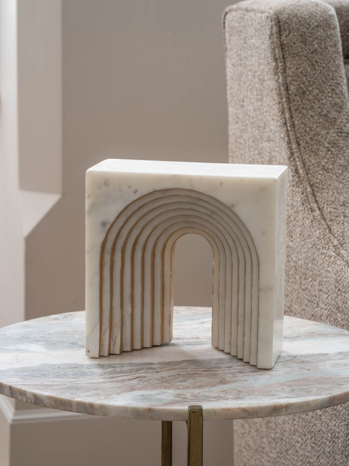 Calder White Marble Sculpture