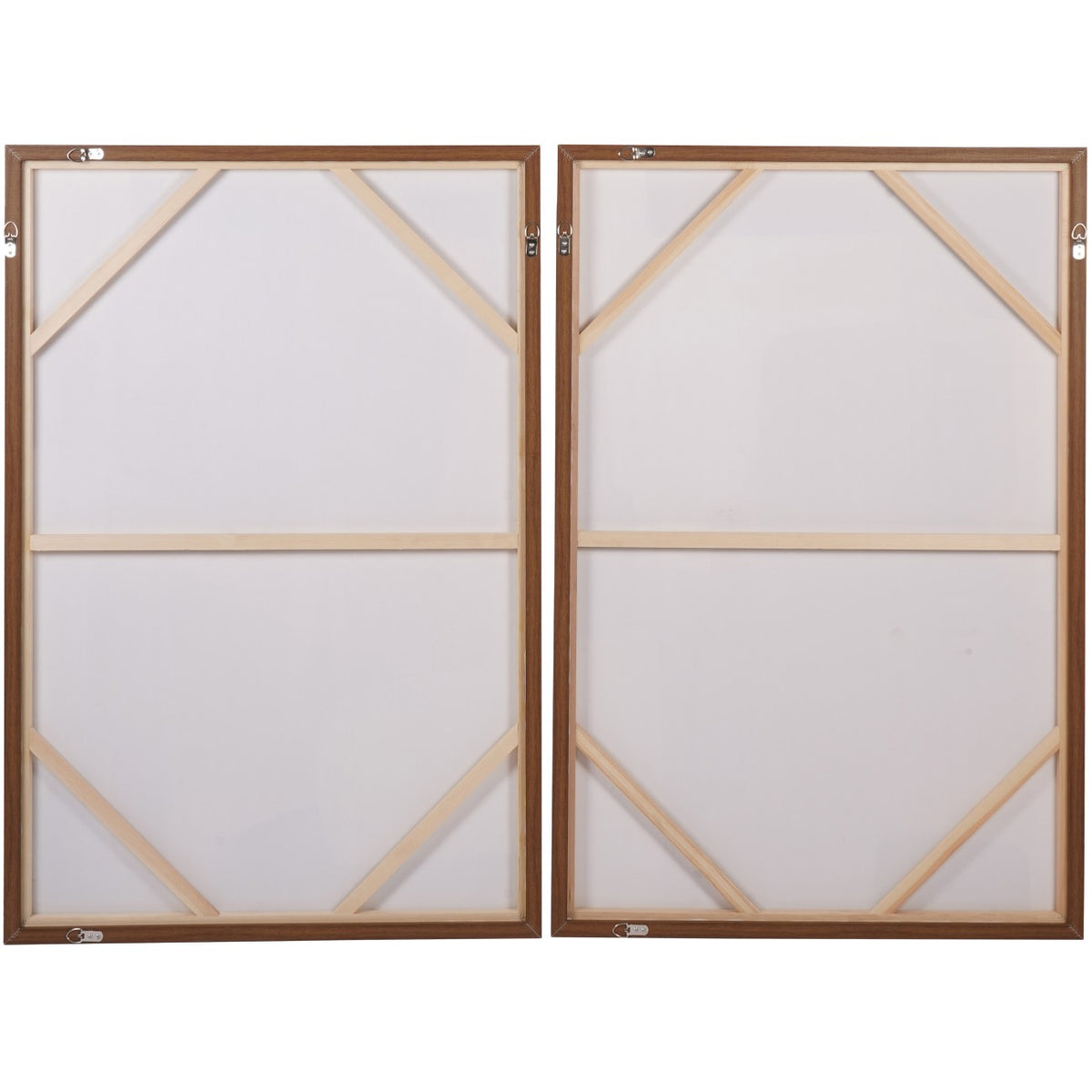 Hessa Abstract Framed Canvas, Set of 2 — 60x120cm