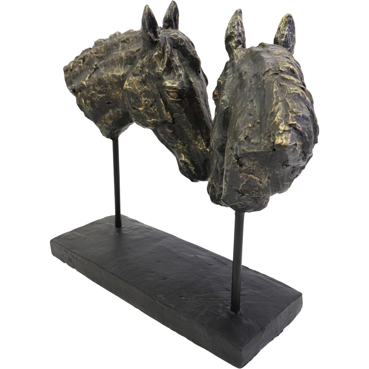 Thane Nuzzling Horse Heads Sculpture
