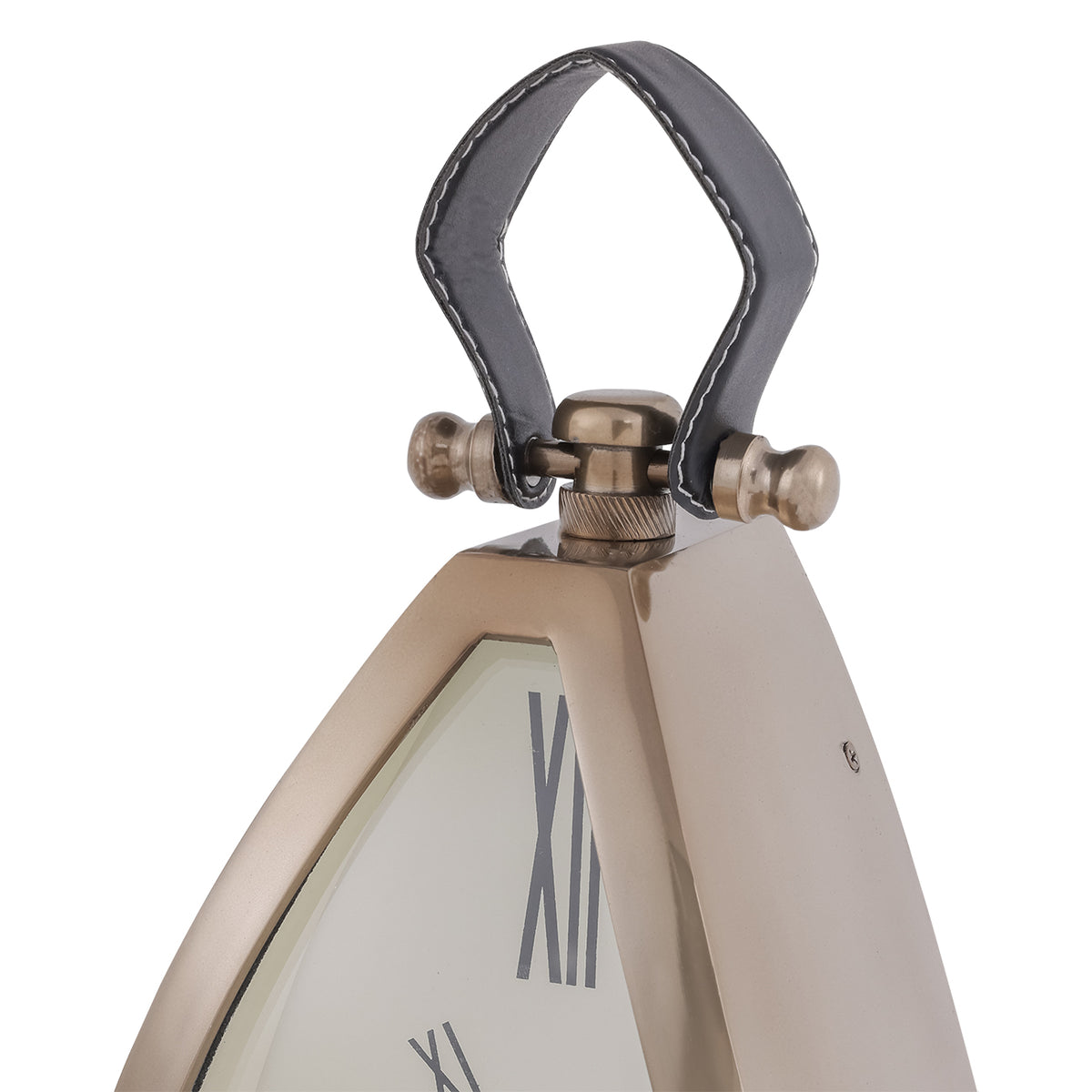 Isambard Curved Brass Mantel Clock — Large
