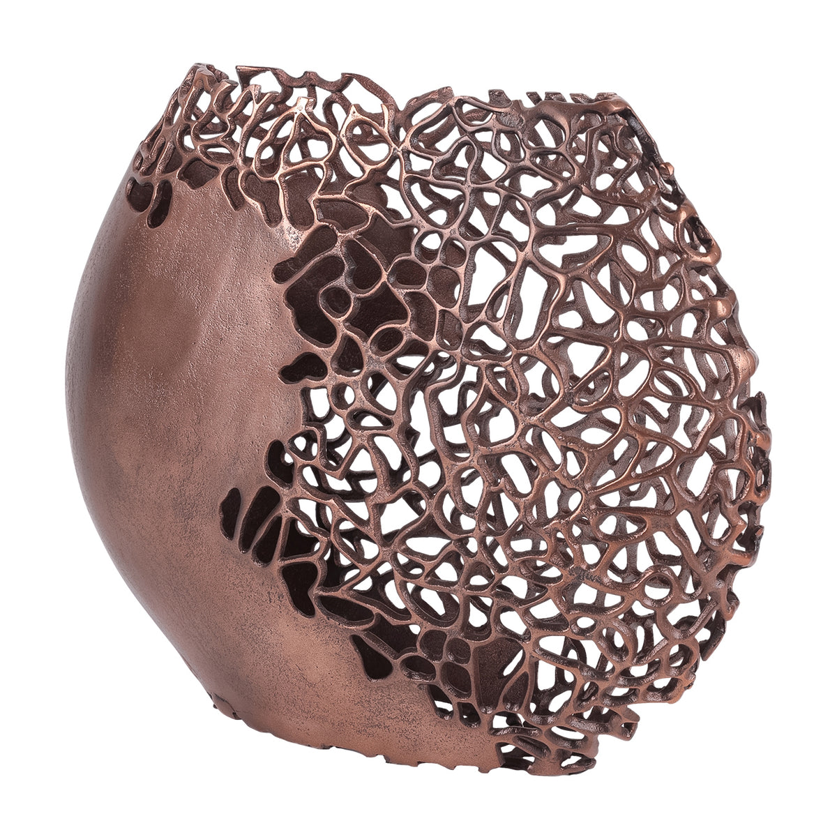 Cove Coral Bronze Ellipse Vase