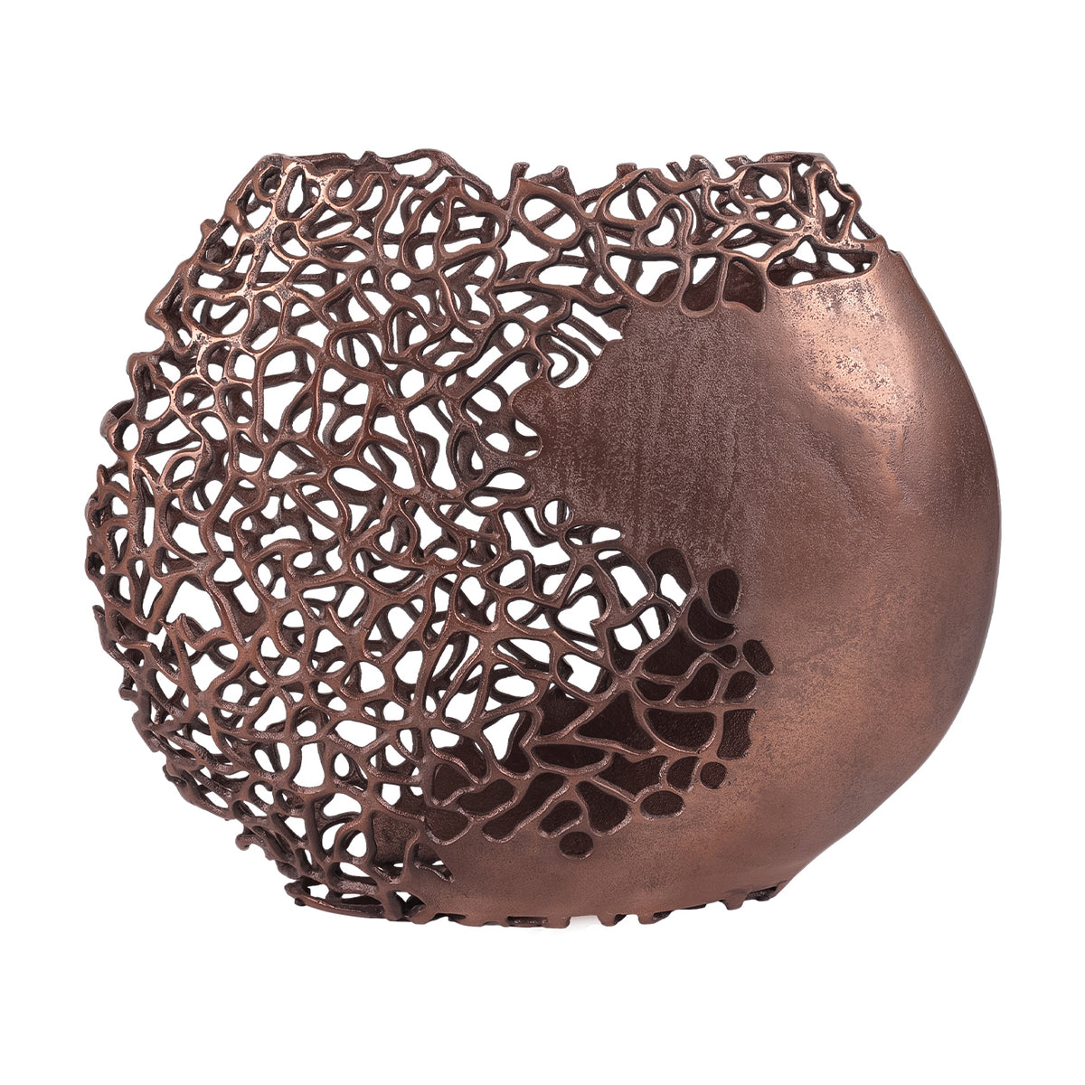 Cove Coral Bronze Ellipse Vase