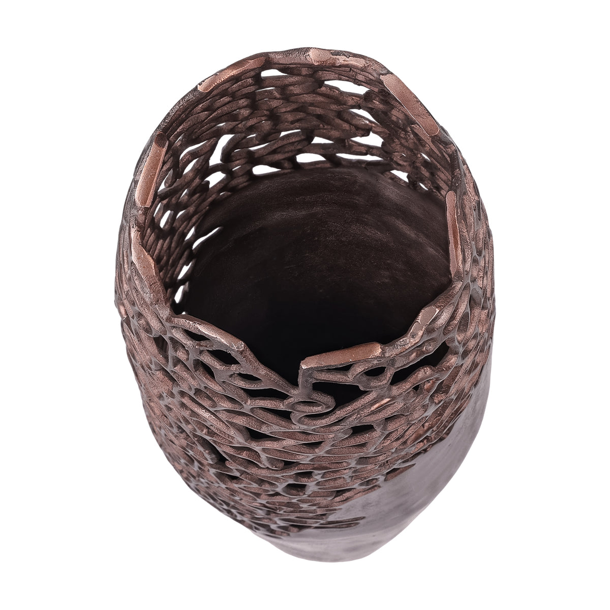 Cove Coral Bronze Vase — Large