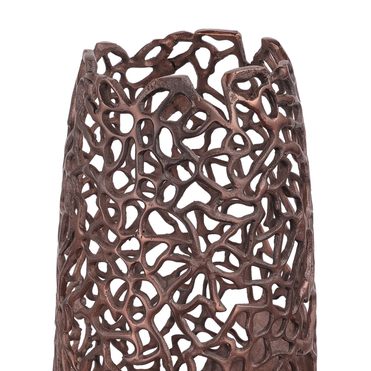 Cove Coral Bronze Vase — Large