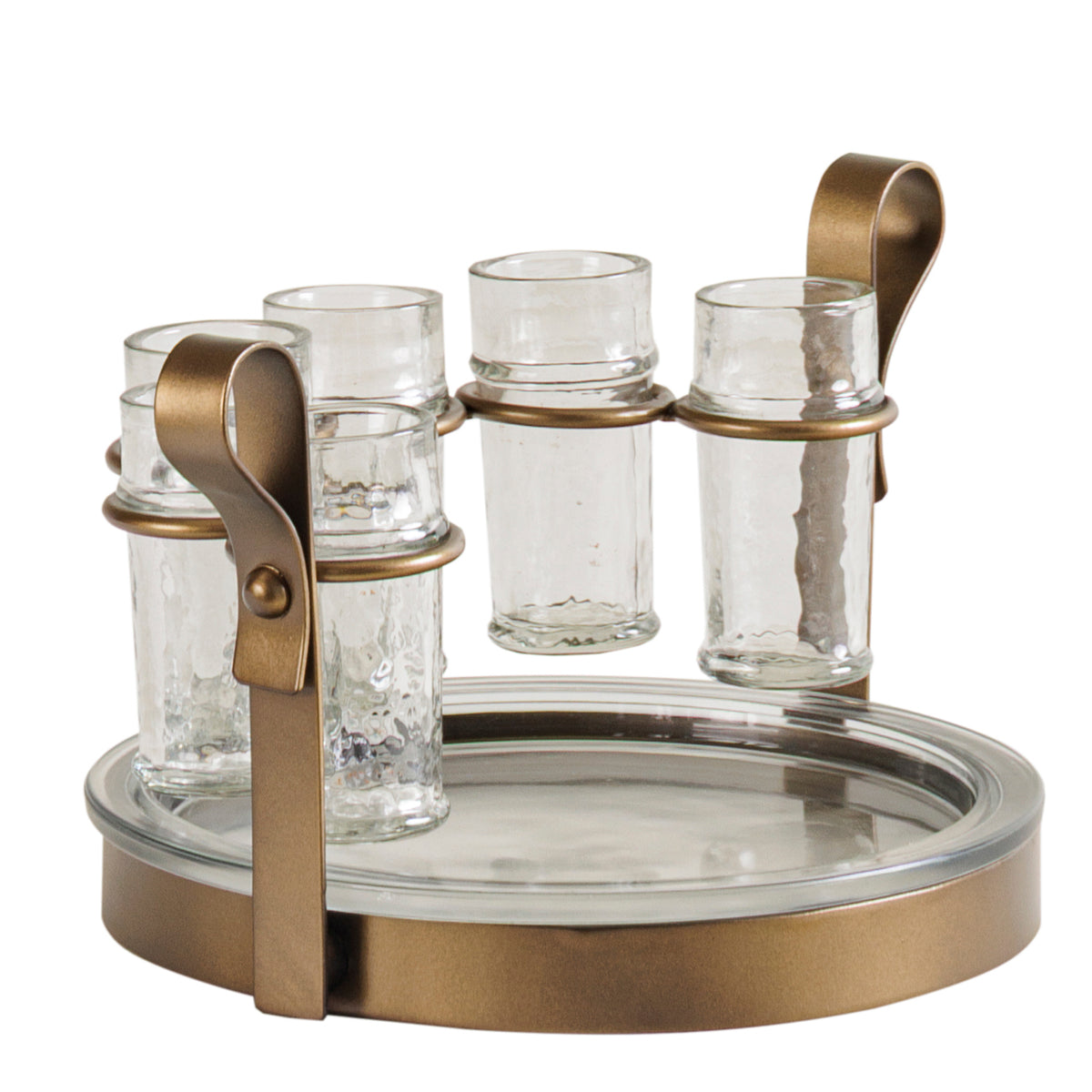Amara Tequila Shooter Glass Set with Tray