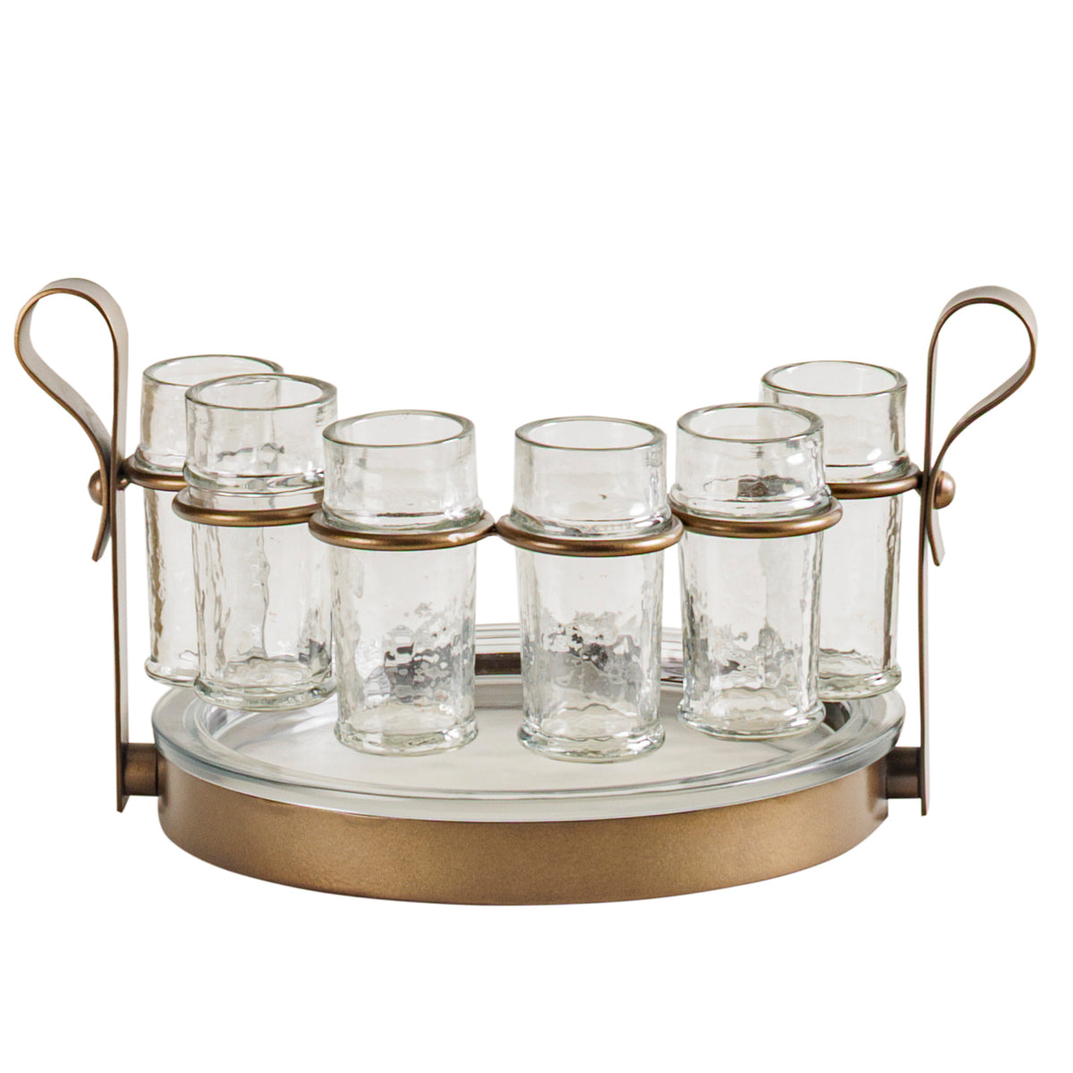 Amara Tequila Shooter Glass Set with Tray