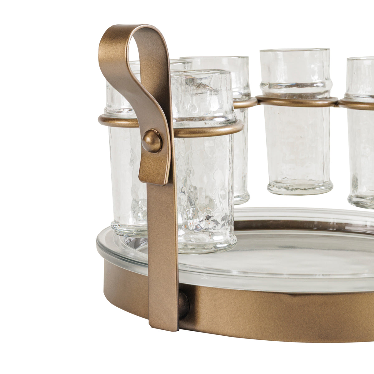 Amara Tequila Shooter Glass Set with Tray