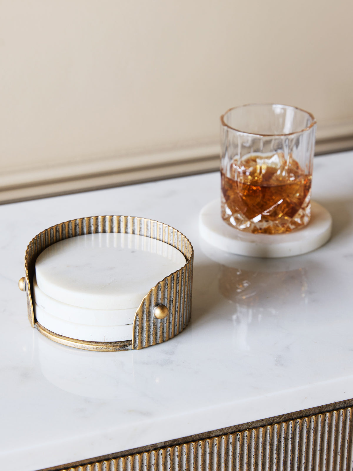 Belrose Marble Coasters, Set of 4