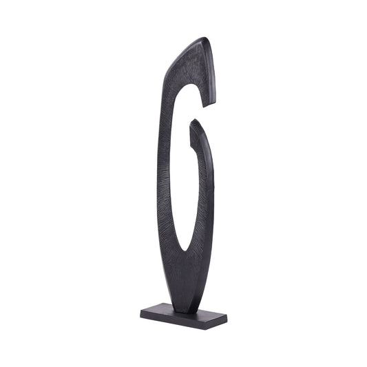 Rune Black Aluminium Sculpture — 117cm