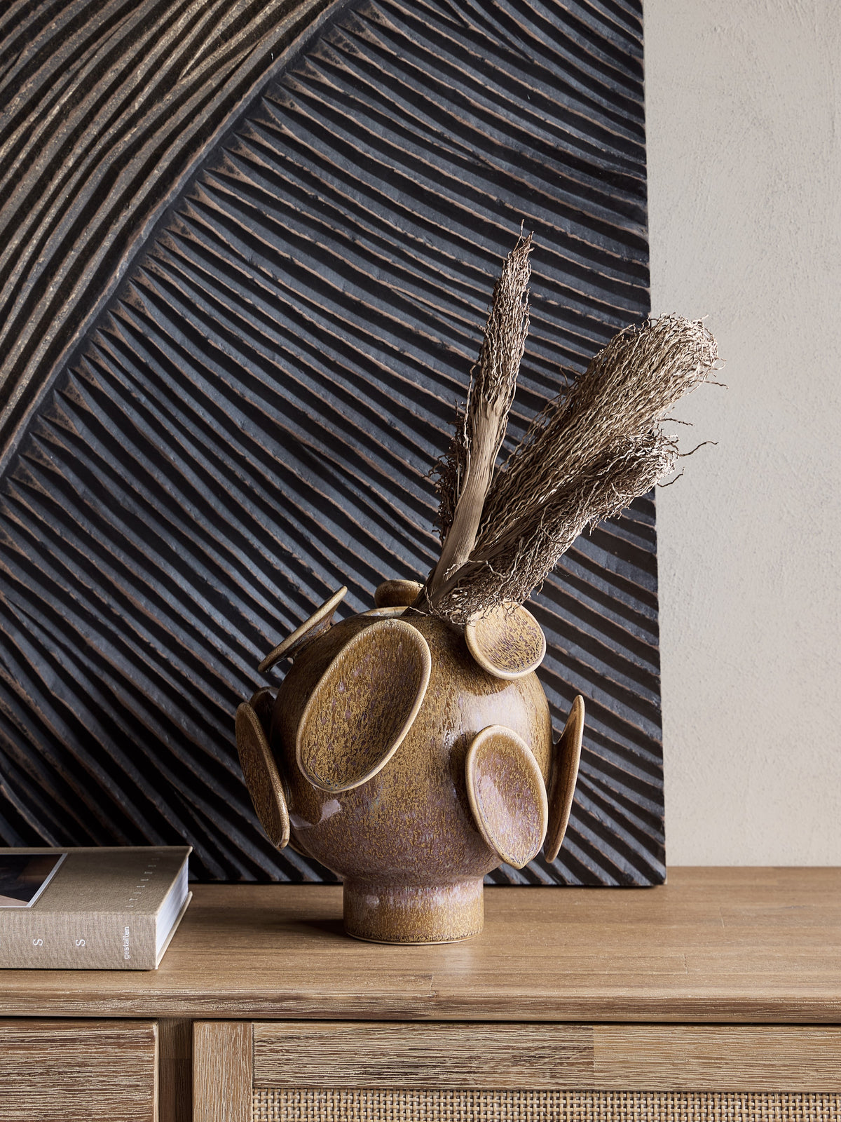 Solstice Reactive Glaze Round Vase