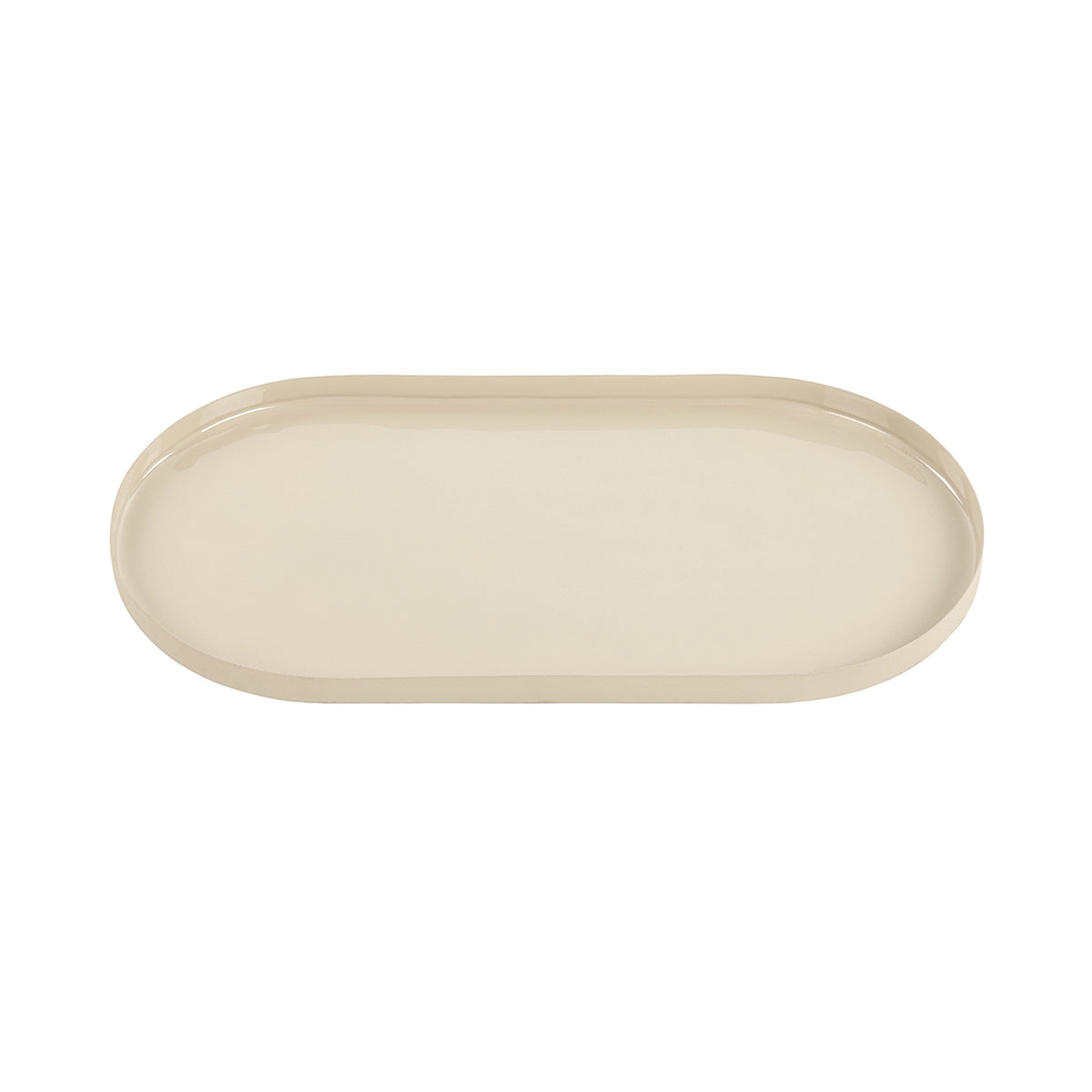 Corentin Enamel Beige Tray — Large