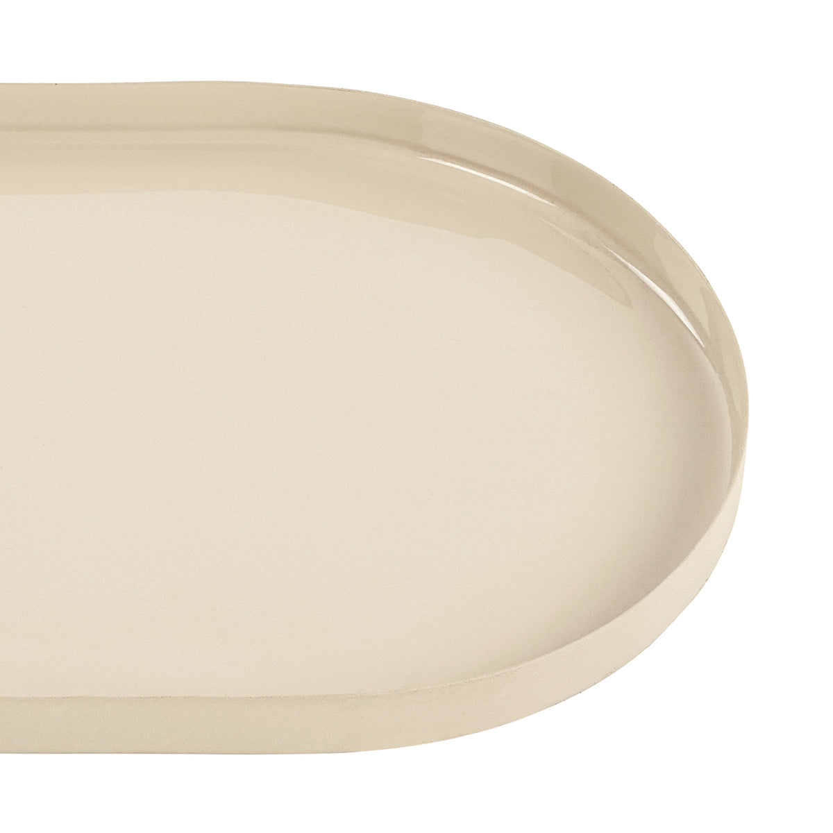 Corentin Enamel Beige Tray — Large