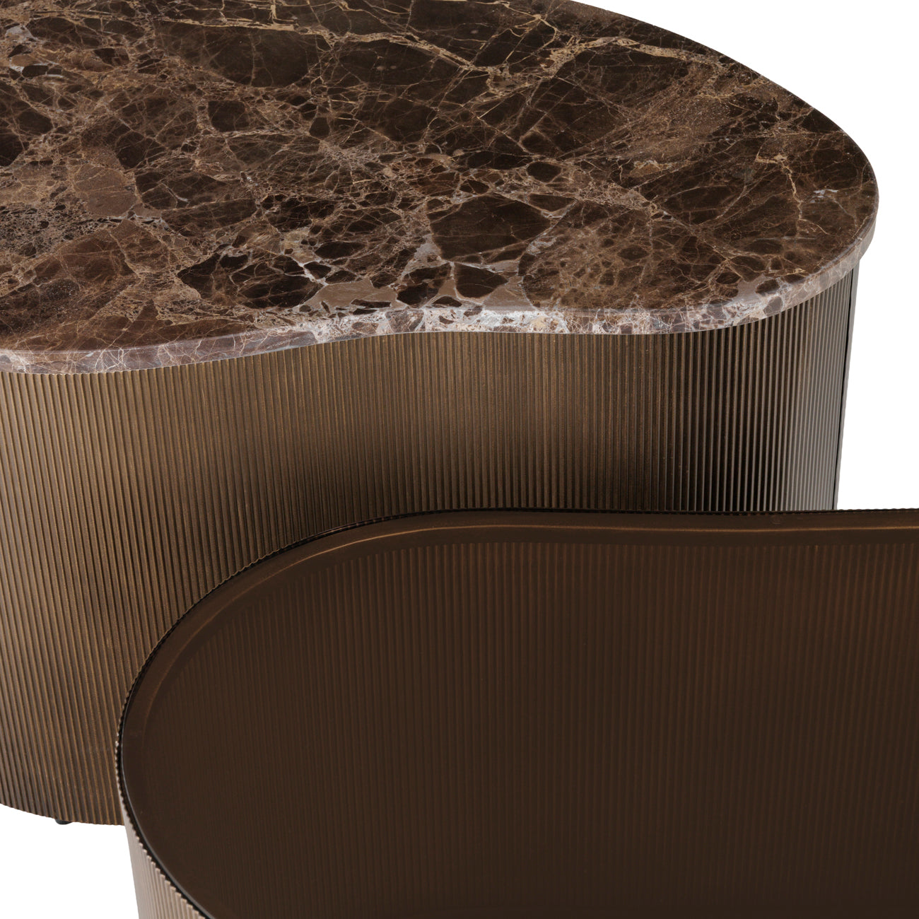 Halden Marble & Glass Coffee Tables, Set of 2