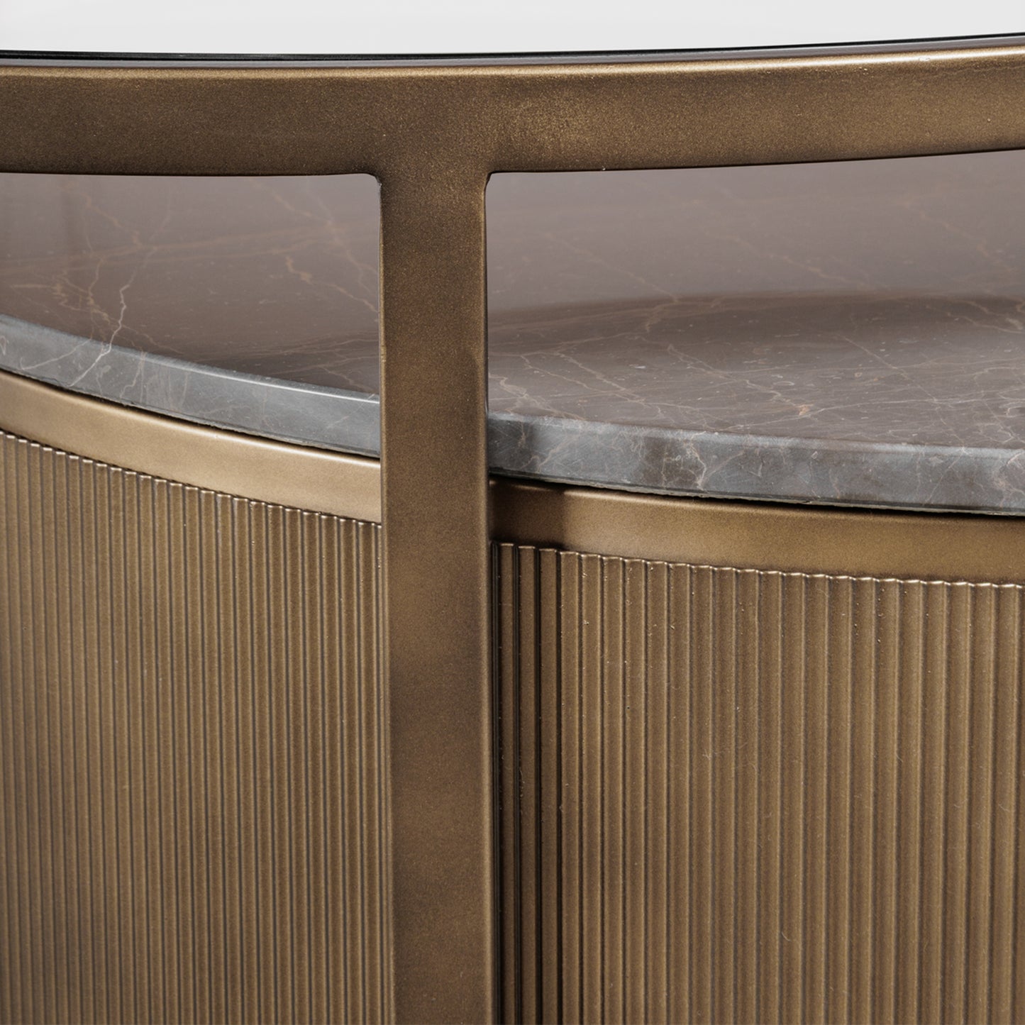 Aurelio Royal Gold Nesting Coffee Tables, Set of 2