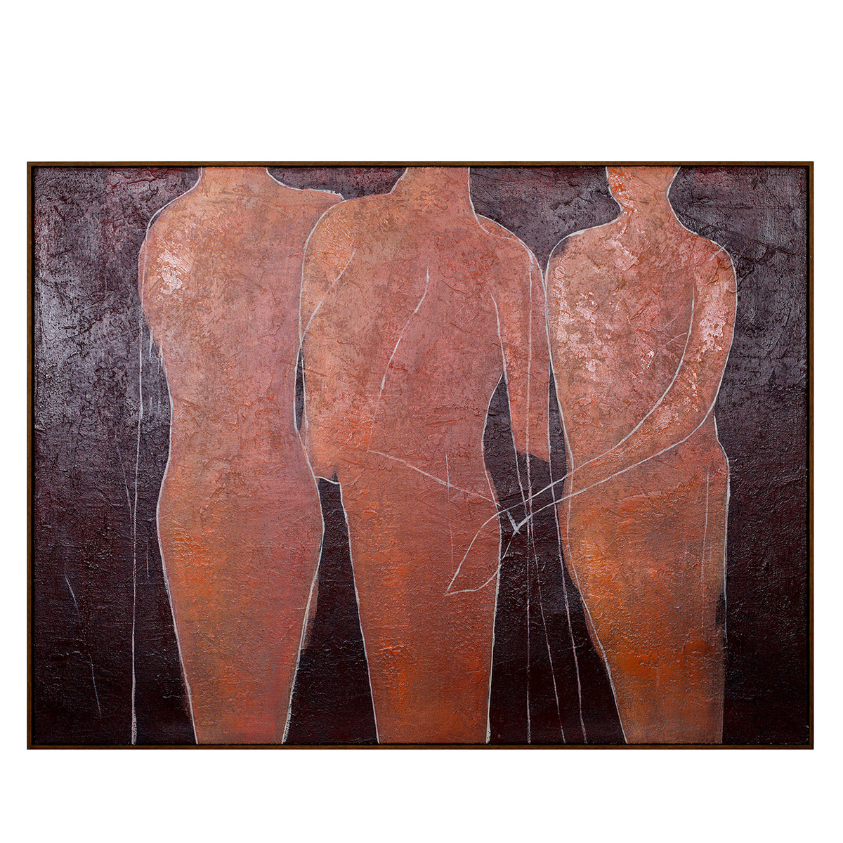 Solvei Textured Hessian Wall Art — 120x90cm