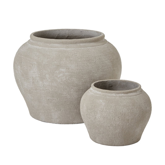 Althaea Ceramic Planter Pair – Sand