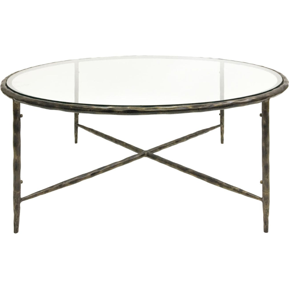 Arden Forged Bronze Round Coffee Table – 100cm