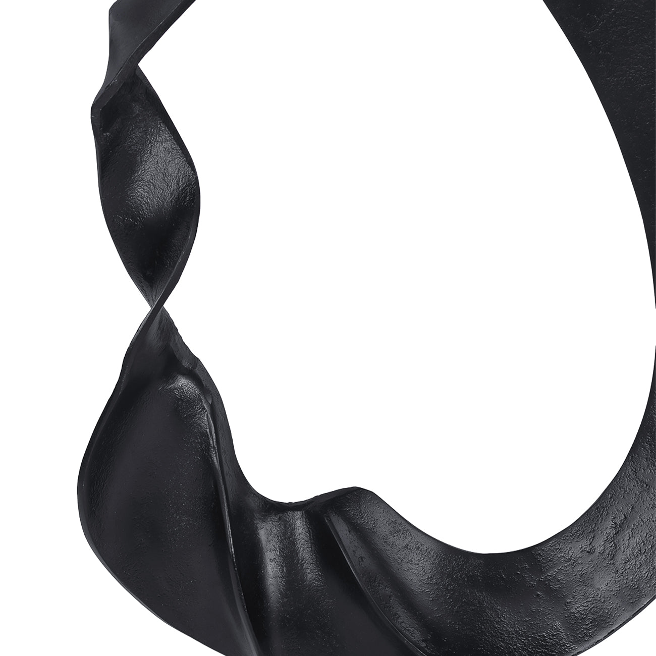 Astra Noir Loop Sculpture on Marble Base – Large