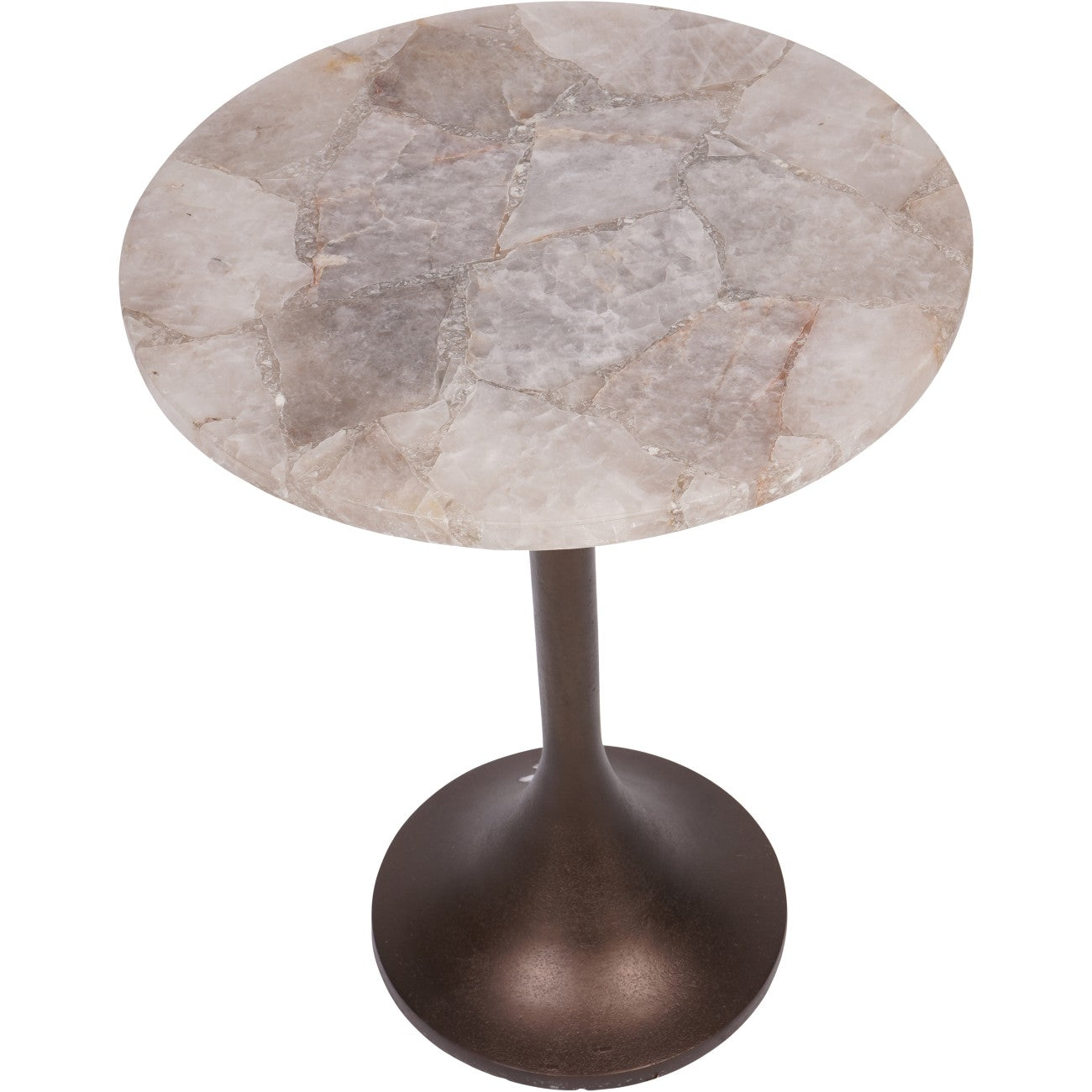 Astra Smokey Quartz Pedestal Table