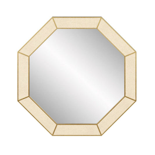 Aurelia Octagonal Mirror – Ivory Shagreen