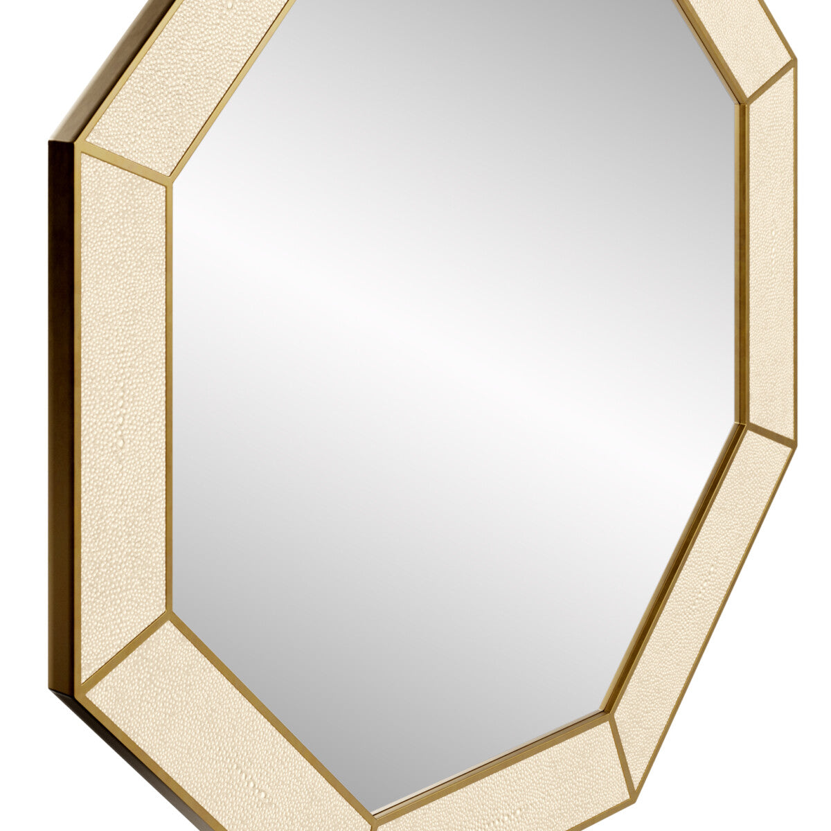 Aurelia Octagonal Mirror – Ivory Shagreen