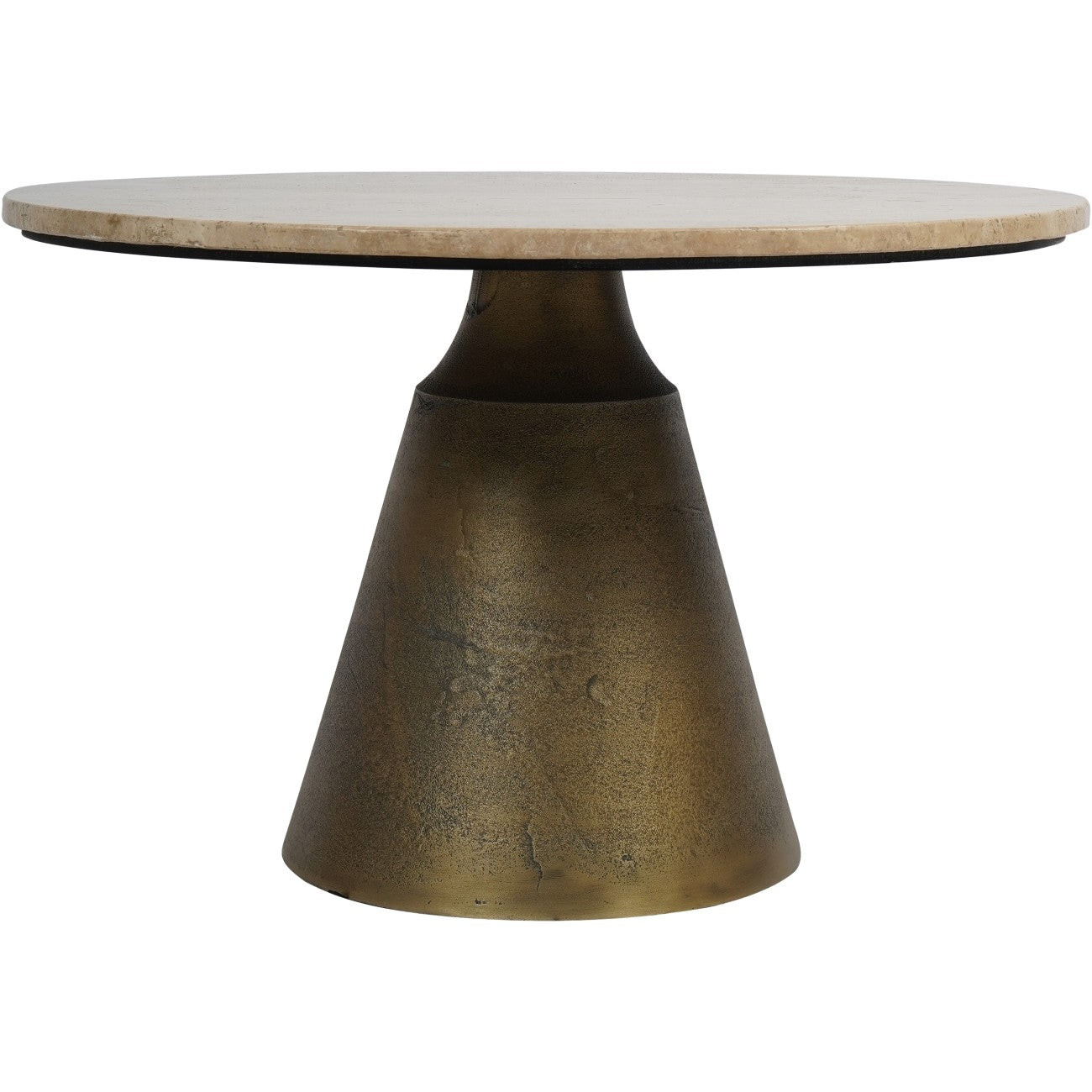 Aurelia Travertine Pedestal Coffee Table