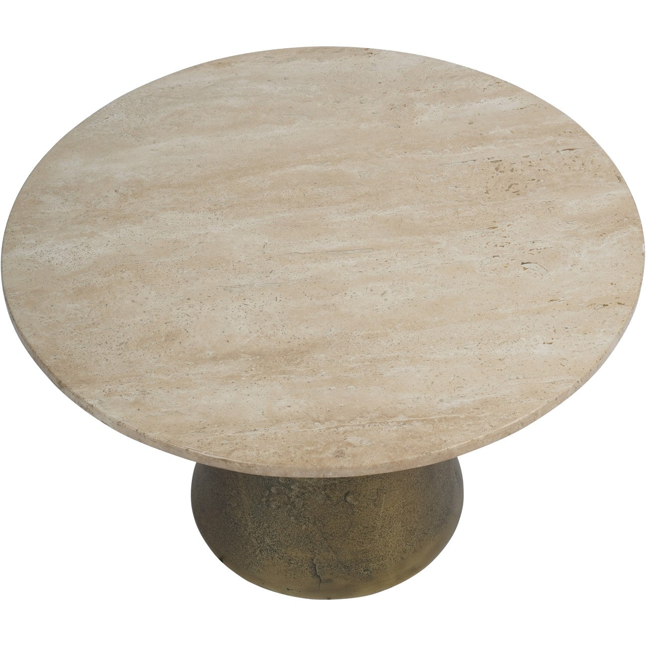 Aurelia Travertine Pedestal Coffee Table