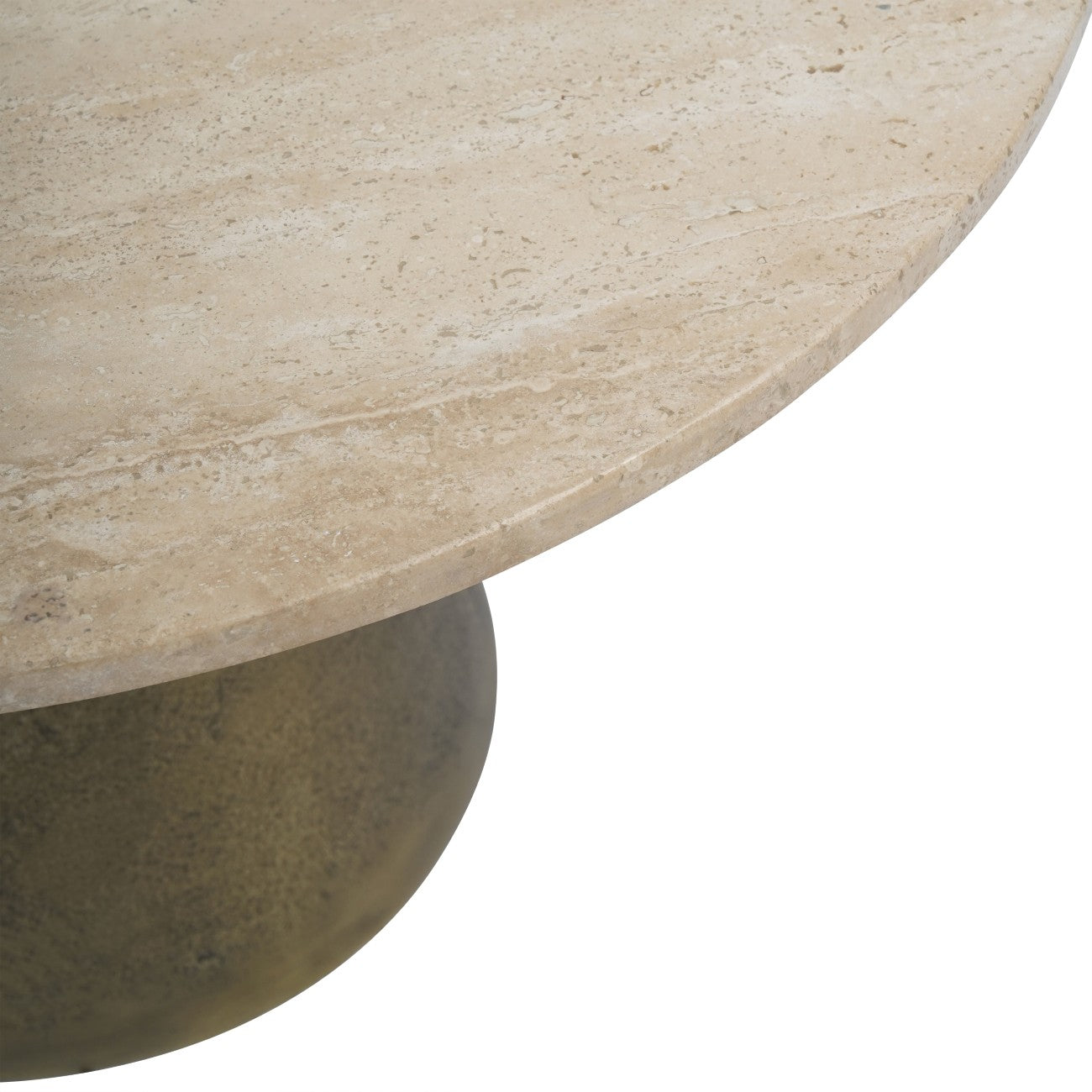 Aurelia Travertine Pedestal Coffee Table