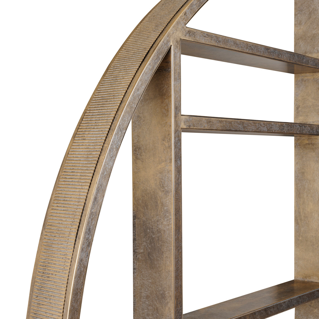 Aurelio Aged Gold Shelving Mirror – Large