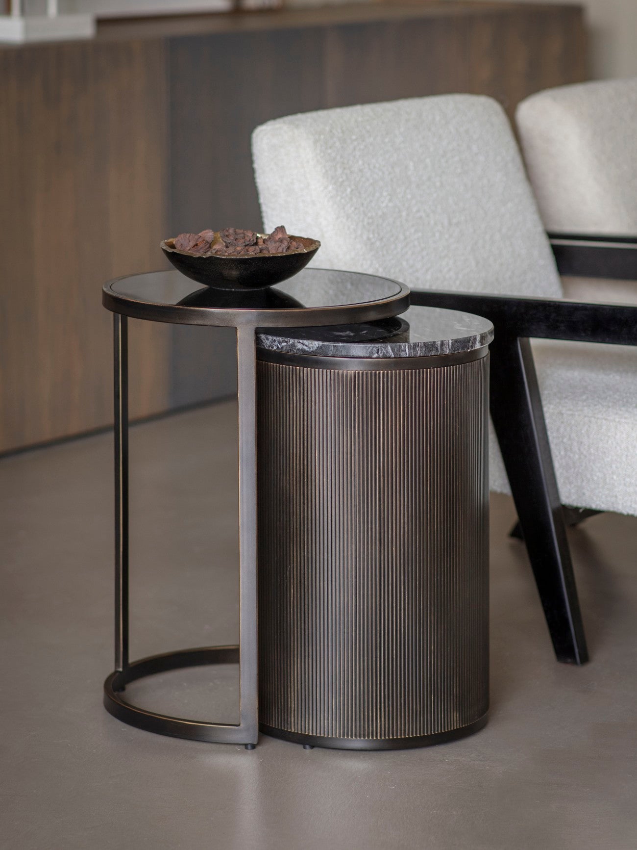 Aurelius Noir Nesting Table Duo