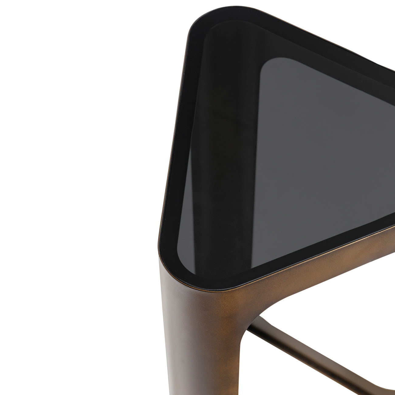 Aurora TriForm Smoked Glass Side Table