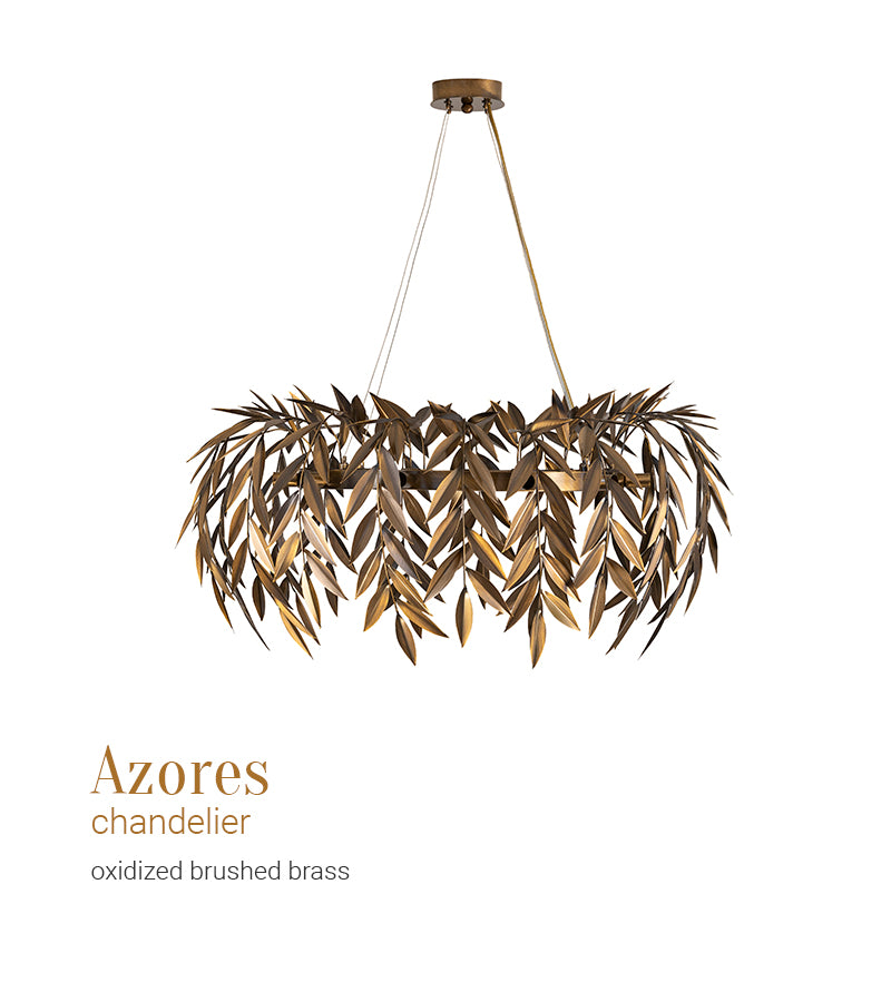 AZORES | OXIDIZED BRASS CHANDELIER 80