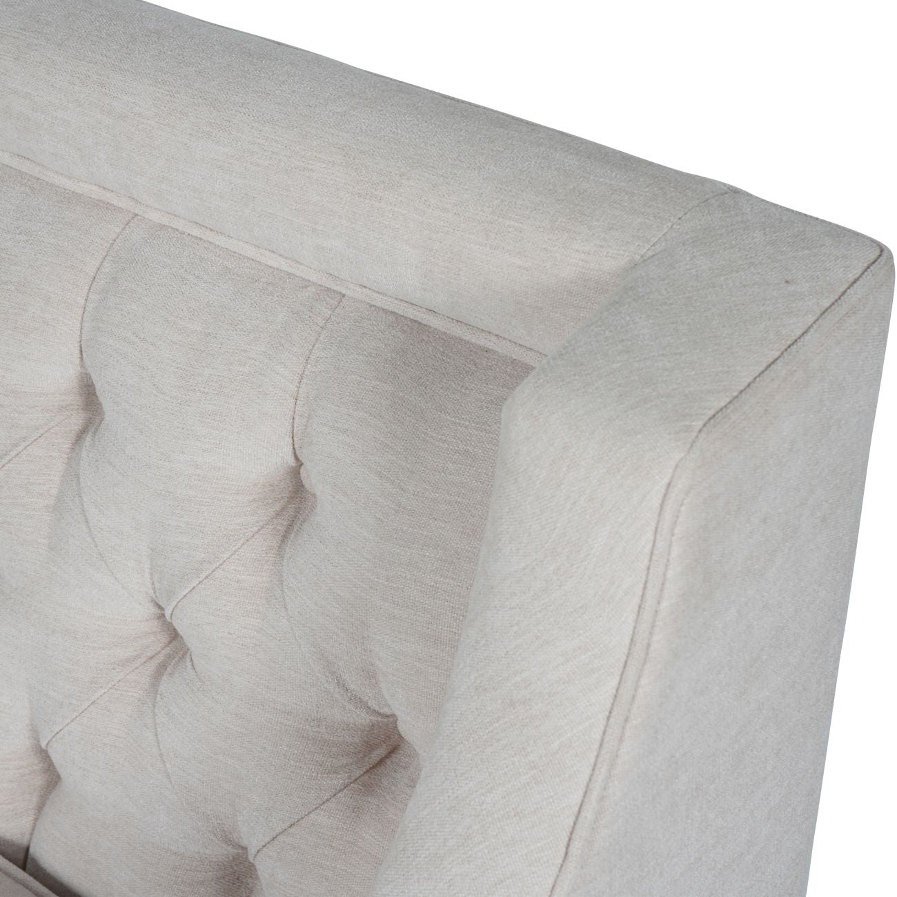 Beaumont Buttoned Armchair – Ivory Fabric